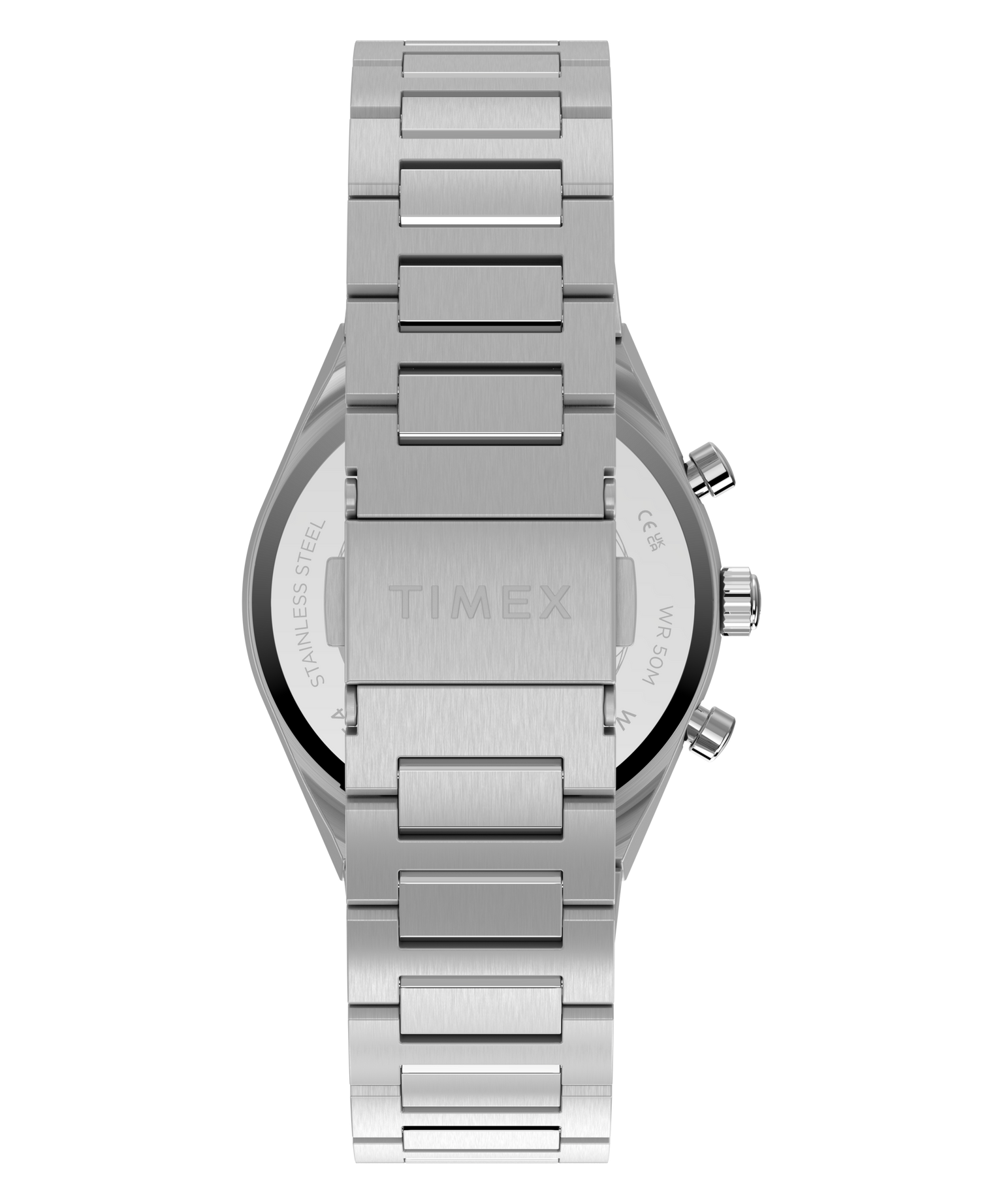 Q Timex Continental Chronograph 36mm Stainless Steel Bracelet Watch
