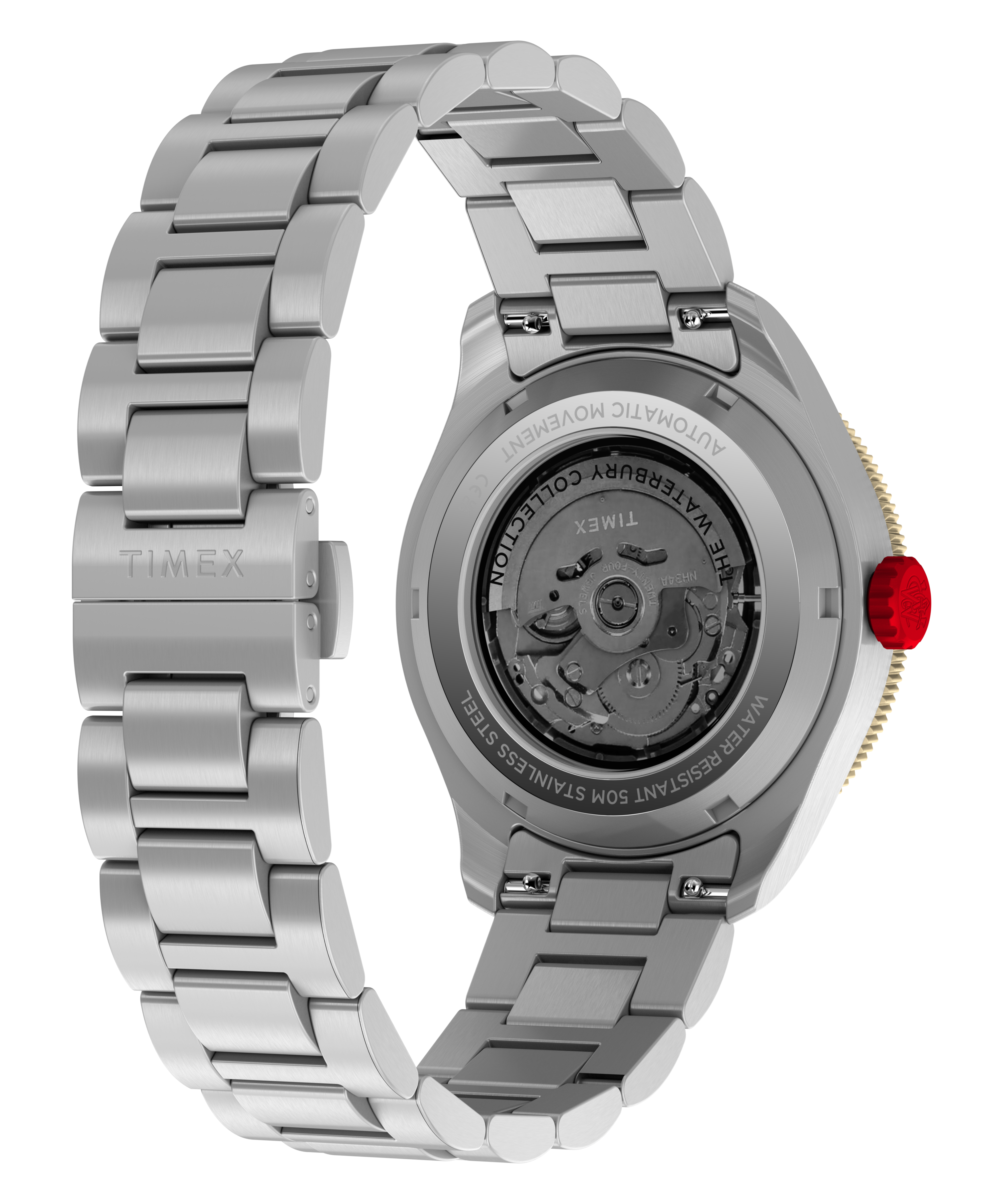 Waterbury Heritage Automatic GMT 41.5mm Stainless Steel Bracelet Watch
