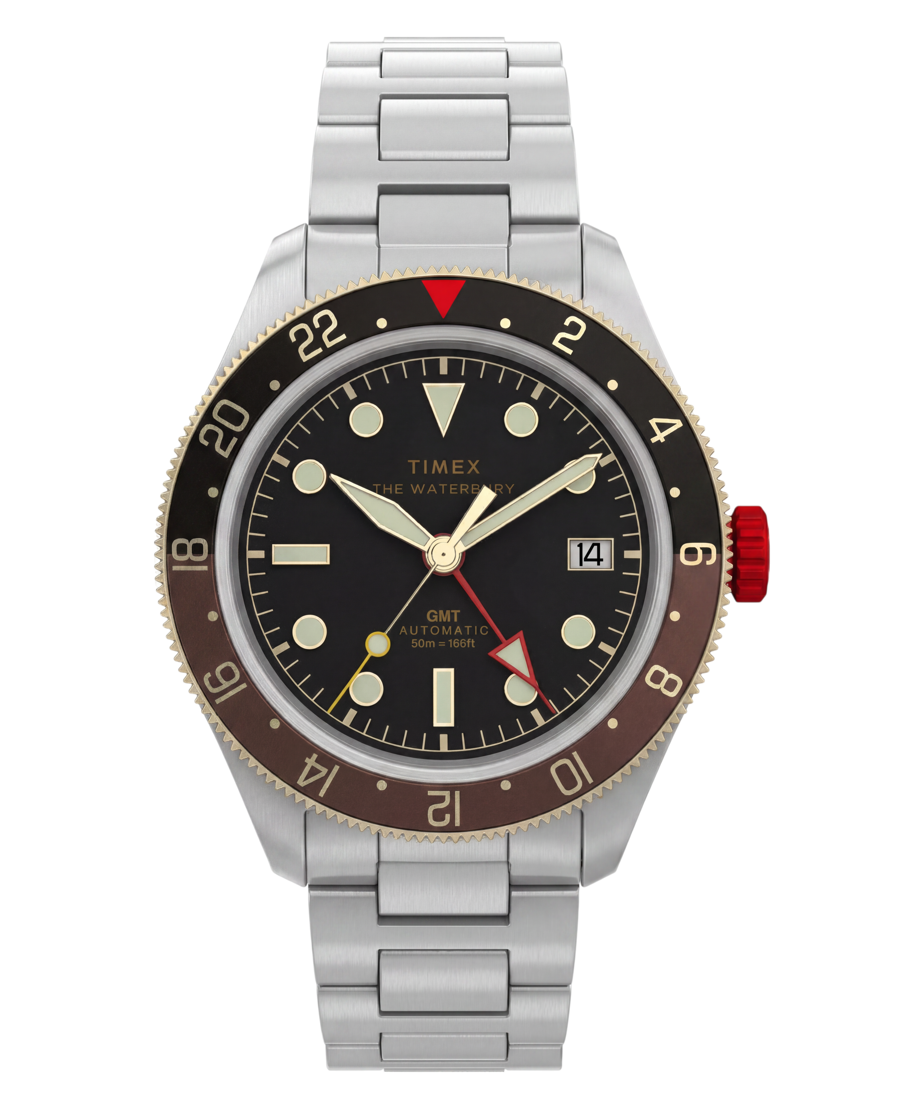 Waterbury Heritage Automatic GMT 41.5mm Stainless Steel Bracelet Watch