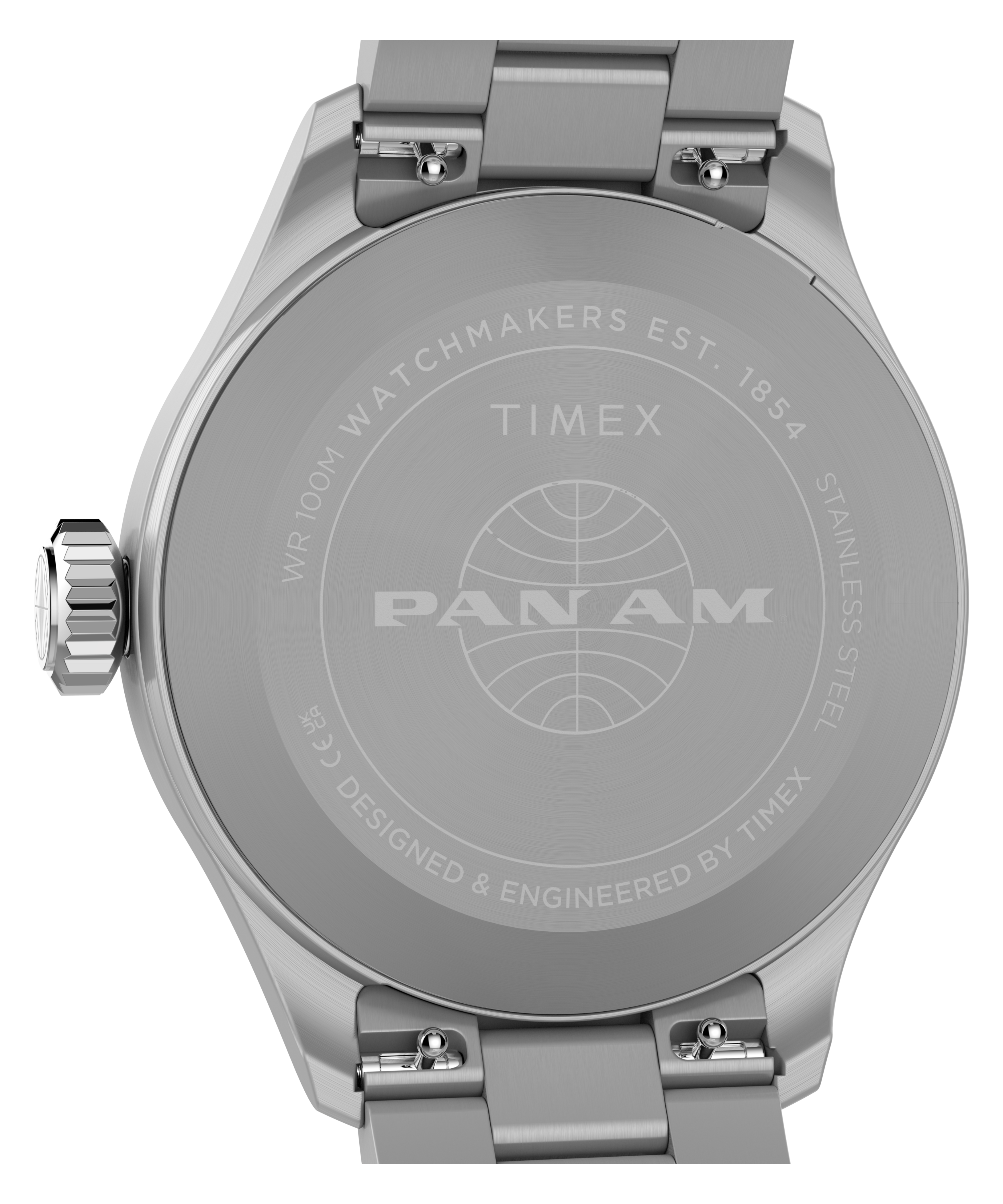 Pan Am® x Timex® Waterbury GMT 41mm Stainless Steel Bracelet Watch