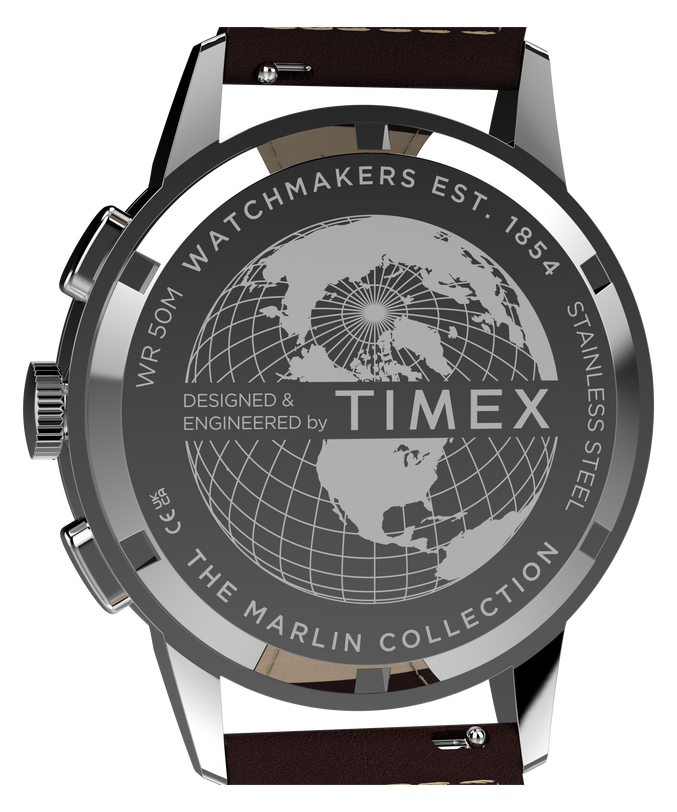 Marlin® Neo Classic Chronograph 40mm Leather Strap Watch