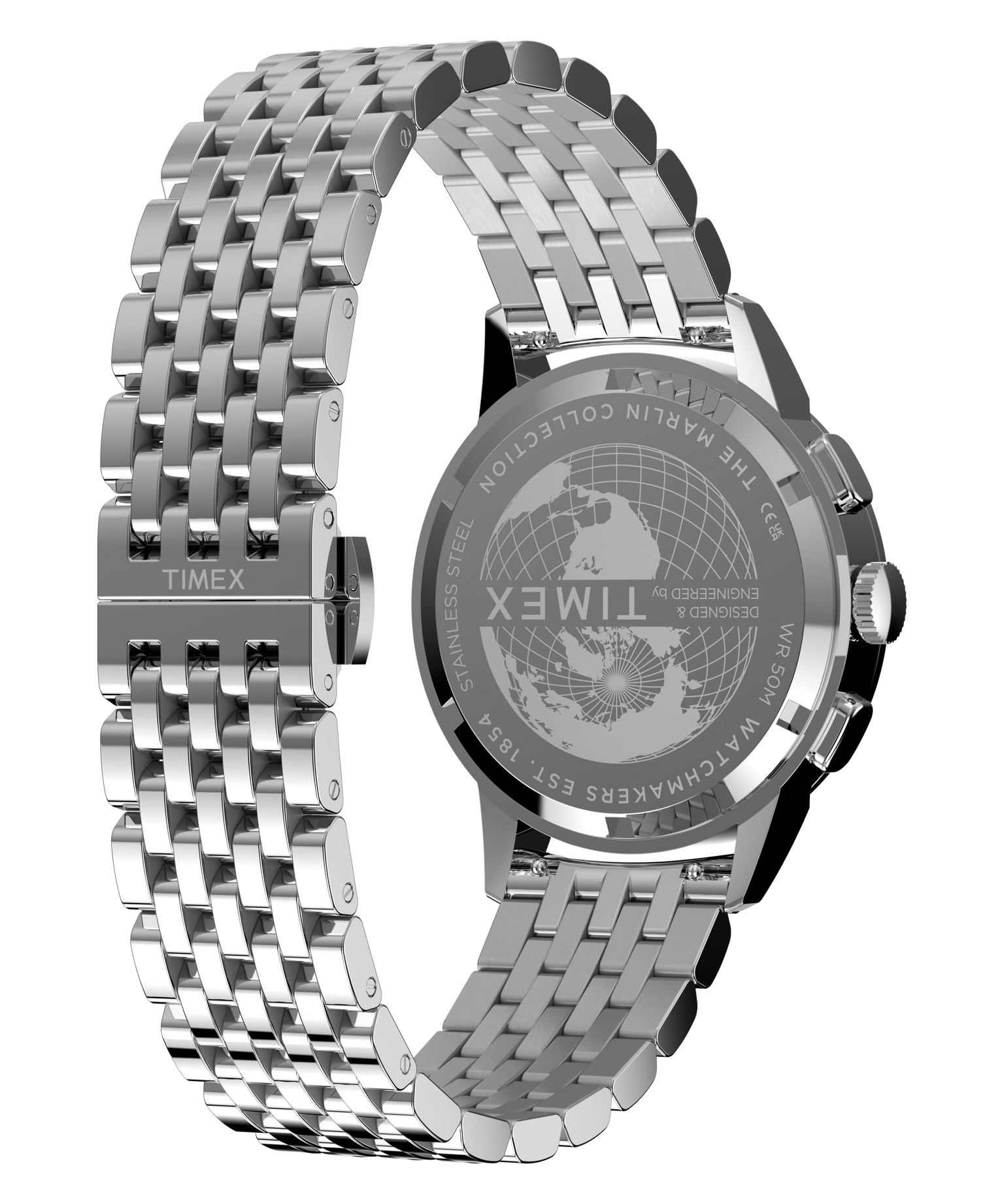 Marlin® Neo Classic Chronograph 40mm Stainless Steel Bracelet Watch