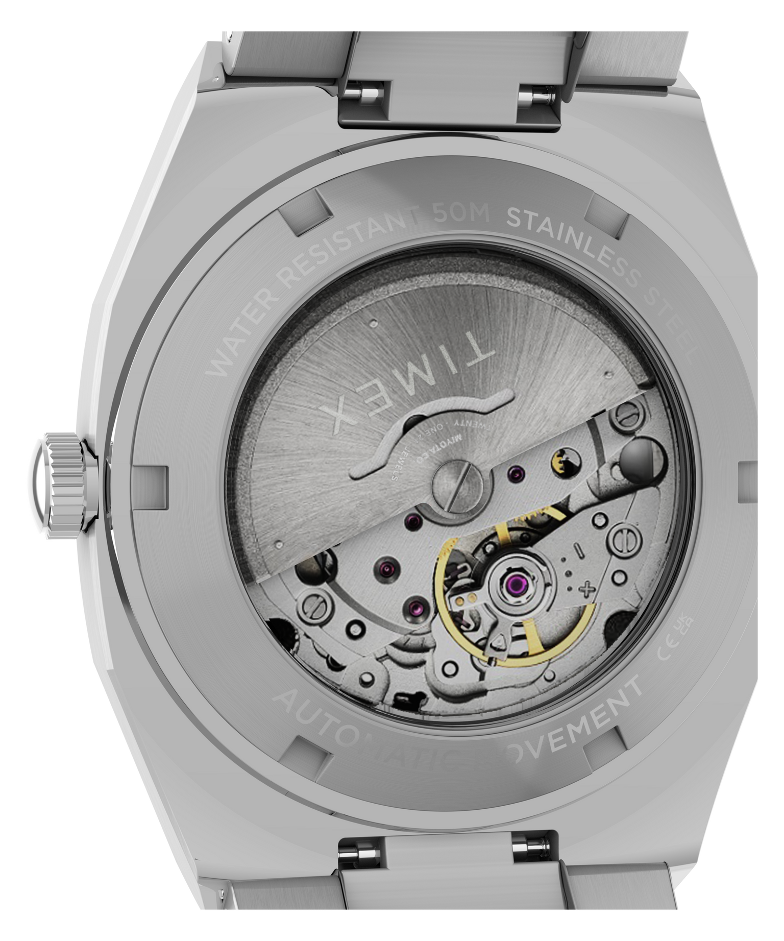 Timex® Automatic E Line 38mm Stainless Steel Bracelet Watch