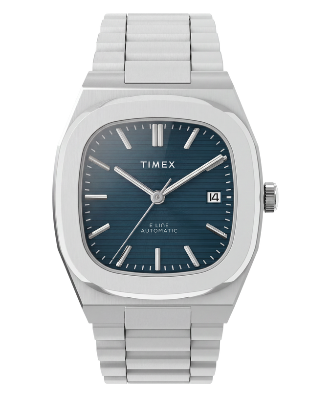 Timex® Automatic E Line 38mm Stainless Steel Bracelet Watch