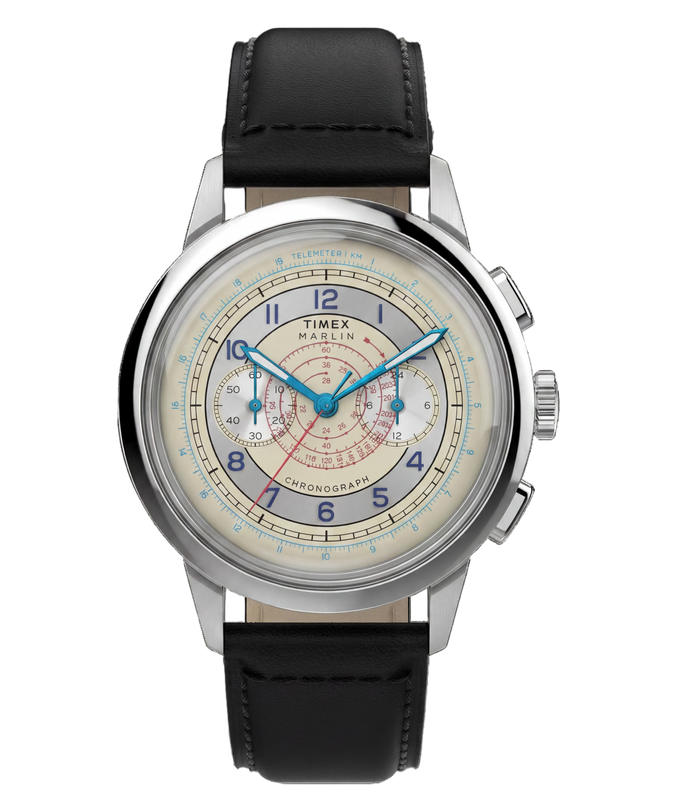Marlin® Neo Classic Chronograph 40mm Leather Strap Watch