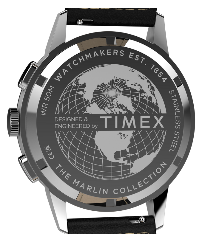 Marlin® Neo Classic Chronograph 40mm Leather Strap Watch
