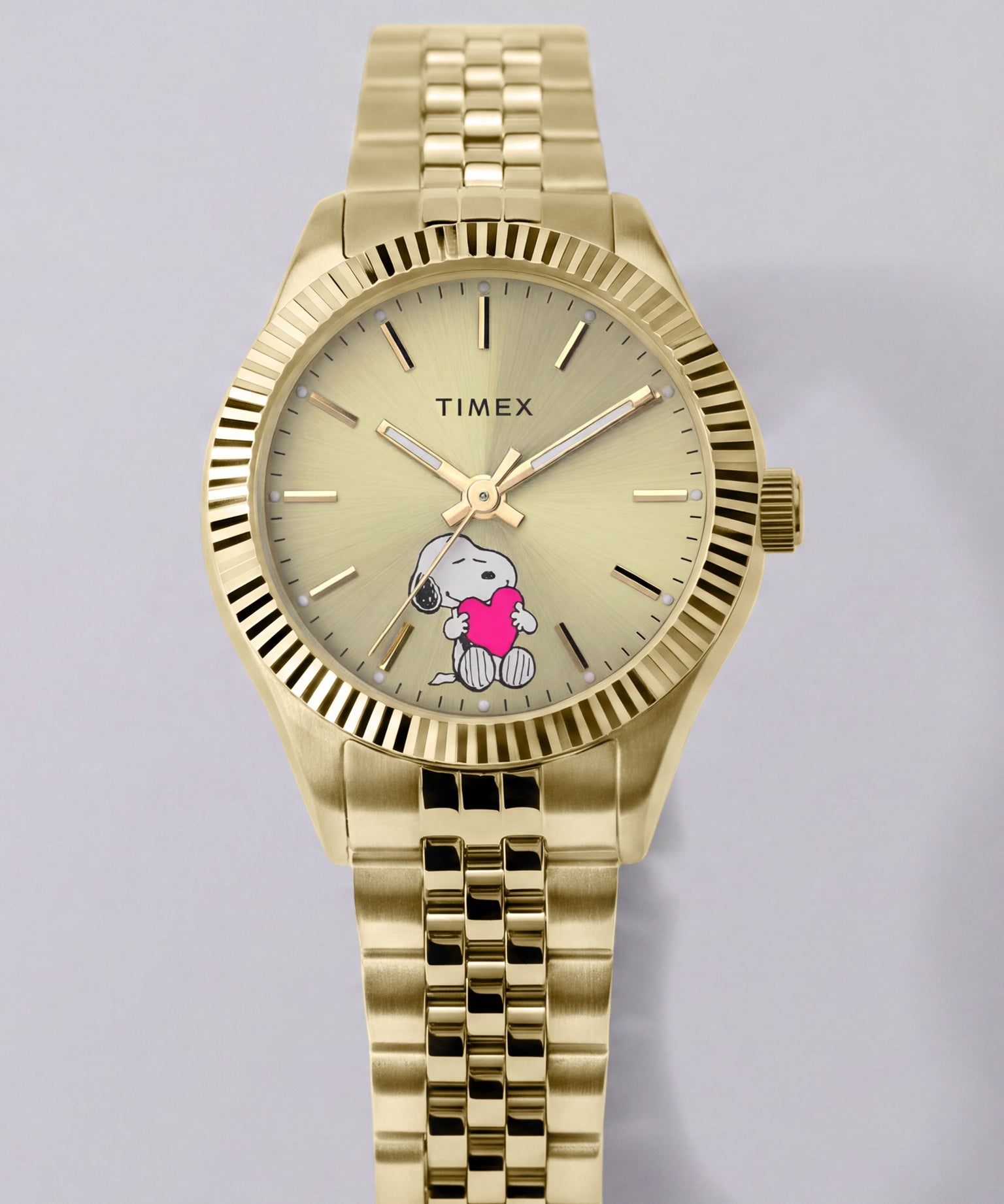 Peanuts x Timex Legacy Mini Heart Hug 25mm Stainless Steel Bracelet Watch