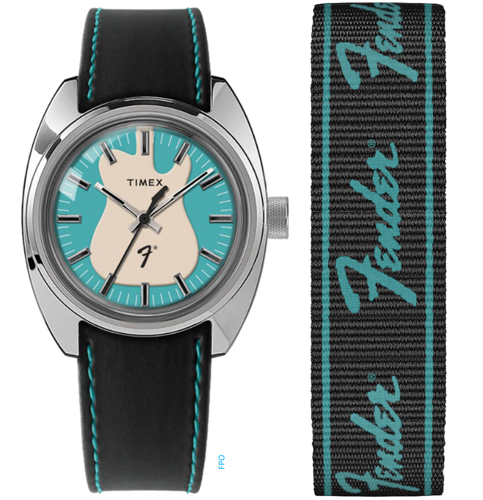 Fender x Timex 37mm Leather Strap Watch Giftset