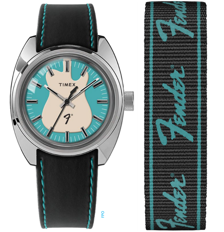 Fender x Timex 37mm Leather Strap Watch Giftset