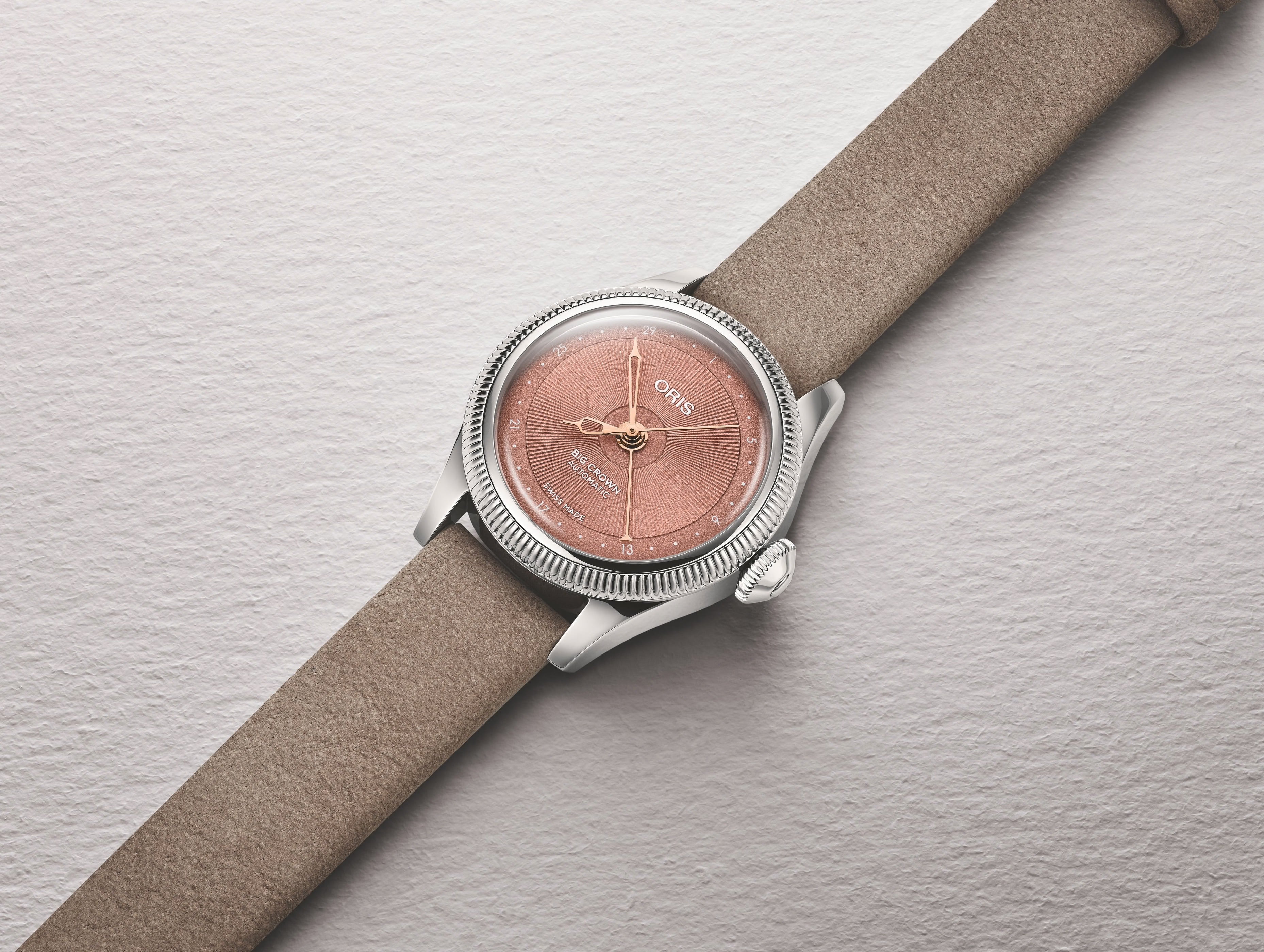 Big Crown Pointer Date | 29mm, Stainless Steel Case, Leather Strap