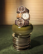 Villeret Quantième Phases de Lune | 33.2mm, Brown Gold Dial, Alligator Leather Strap