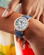 Ladybird Colors Phases de Lune | 34.9mm, Mother-of-pearl set dial with diamond, Alligator leather Strap,