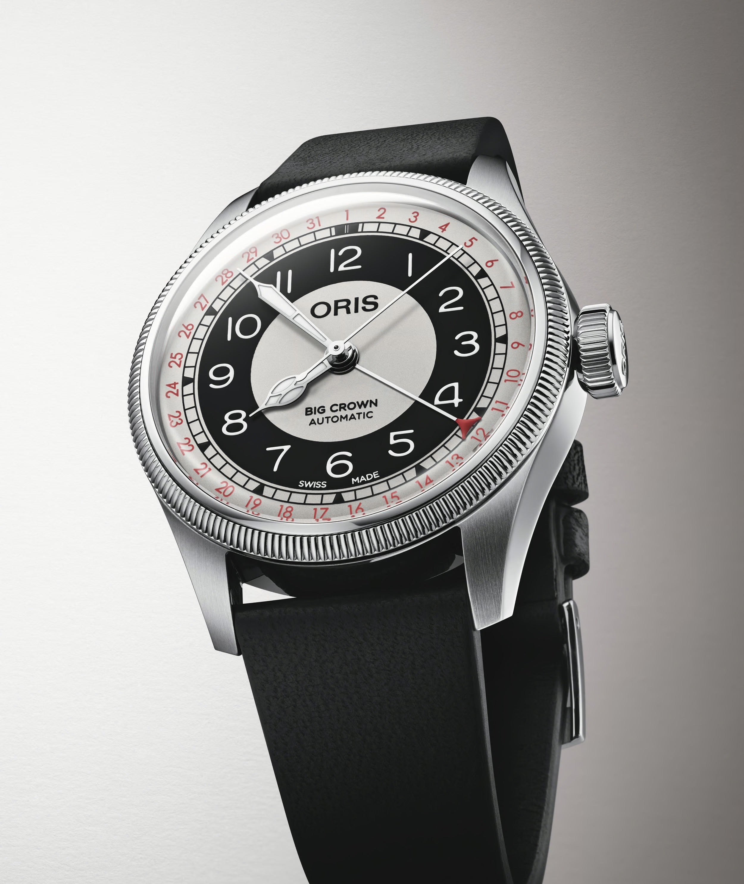 Oris Big Crown Pointer Date Bullseye 38mm Steel Deer White Dial
