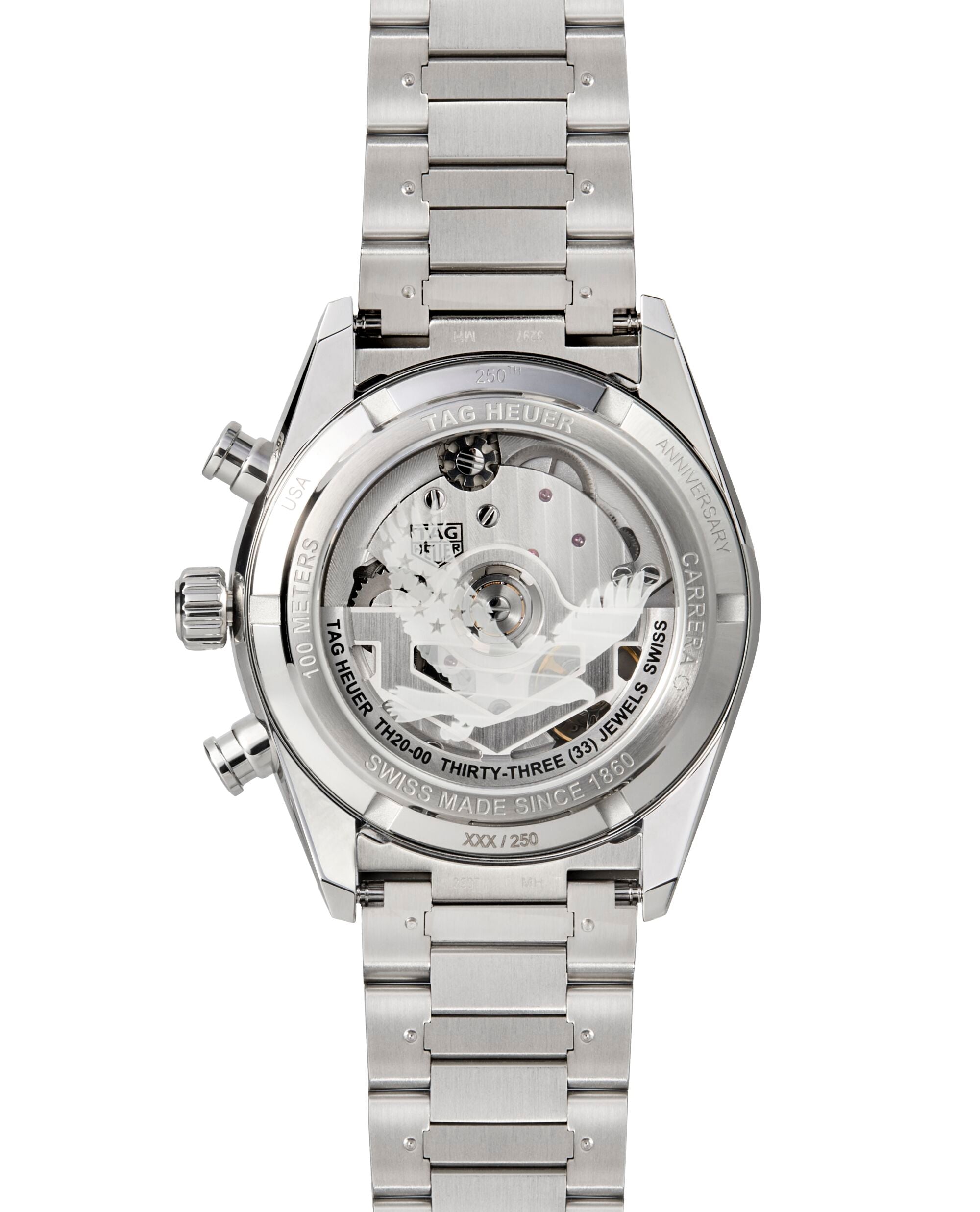 Carrera Chronograph 250 US Anniversary Limited Edition | 42mm, Stainless Steel, Men's Watch