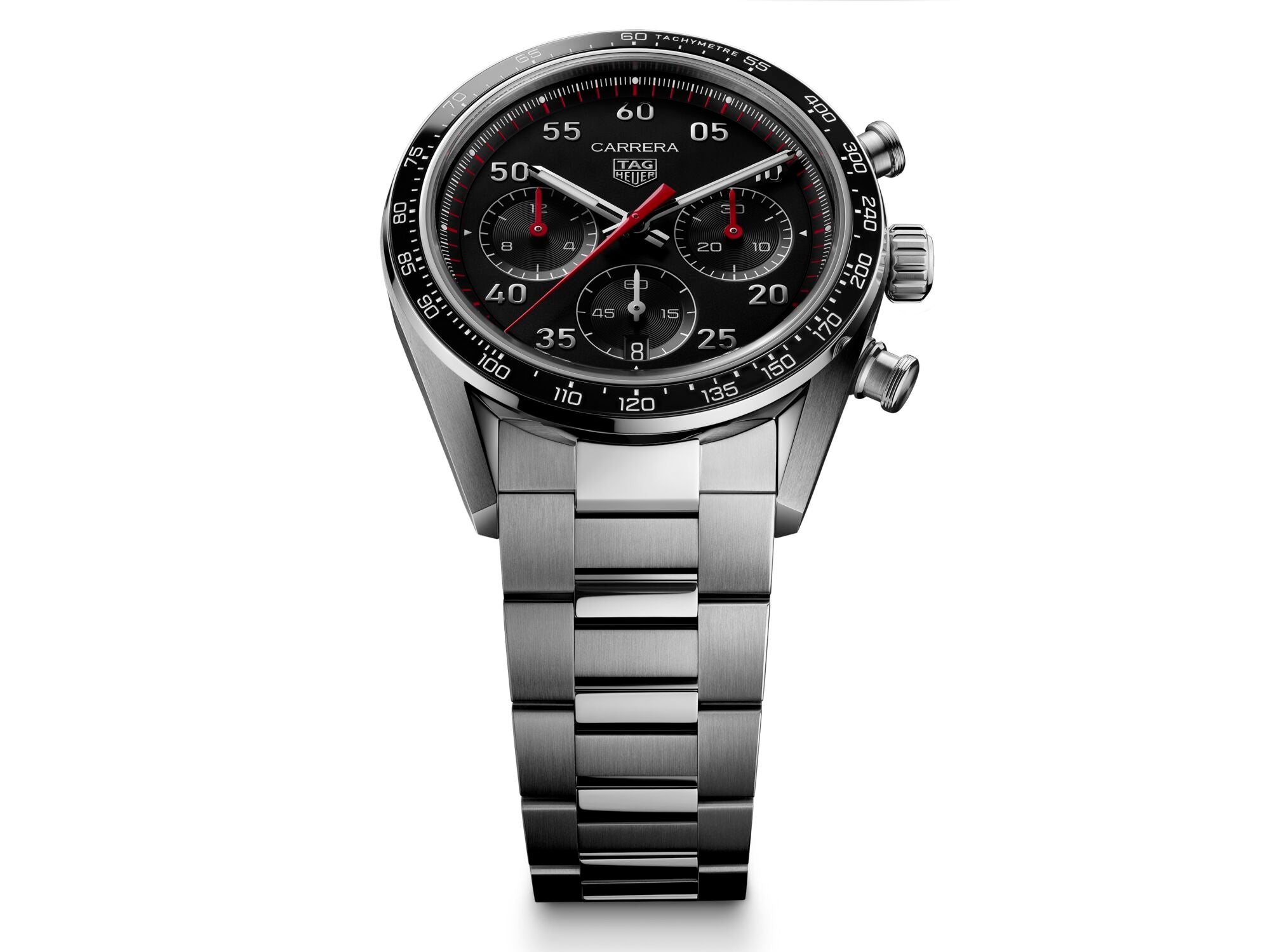 Carrera Chronograph Sport Opalin Black | 42mm, Stainless Steel, Men's Watch