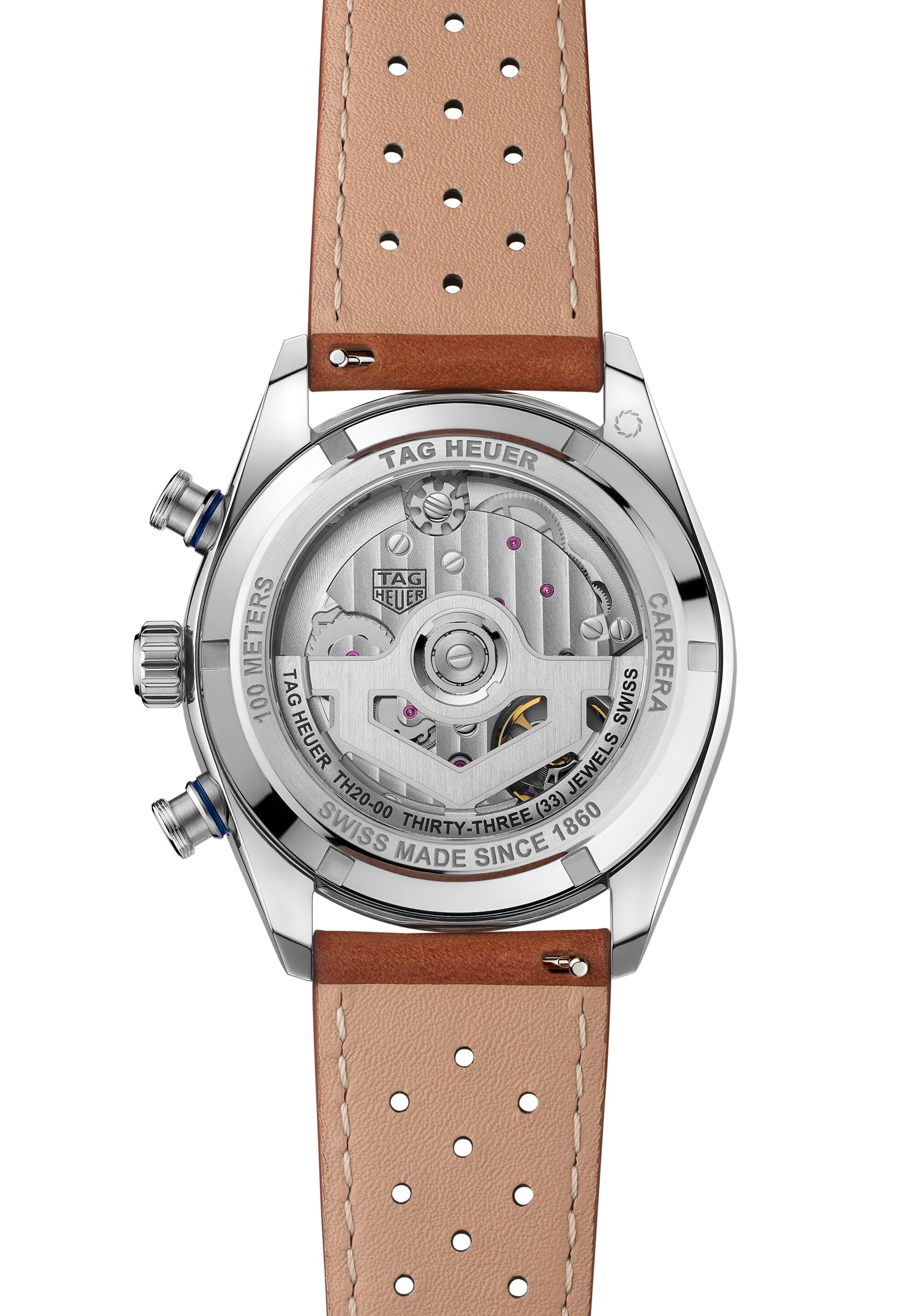 Carrera Chronograph Sport Blue | 42mm, Brown Leather, Men's Watch