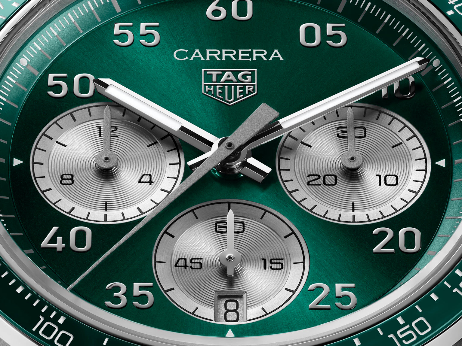 Carrera Chronograph Sport Sunray Brushed Green | 42mm, Stainless Steel, Men's Watch
