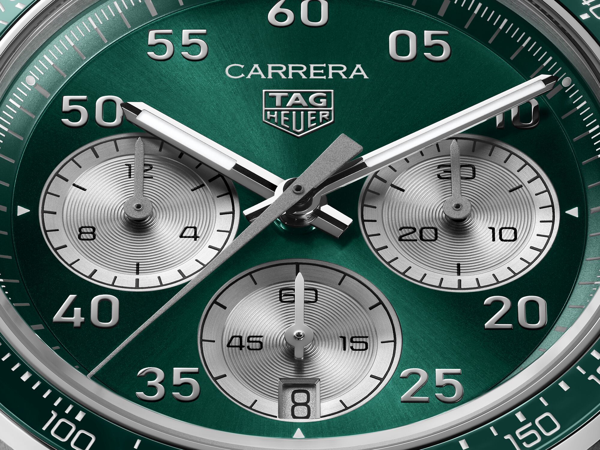 Carrera Chronograph Sport Sunray Brushed Green | 42mm, Stainless Steel, Men's Watch
