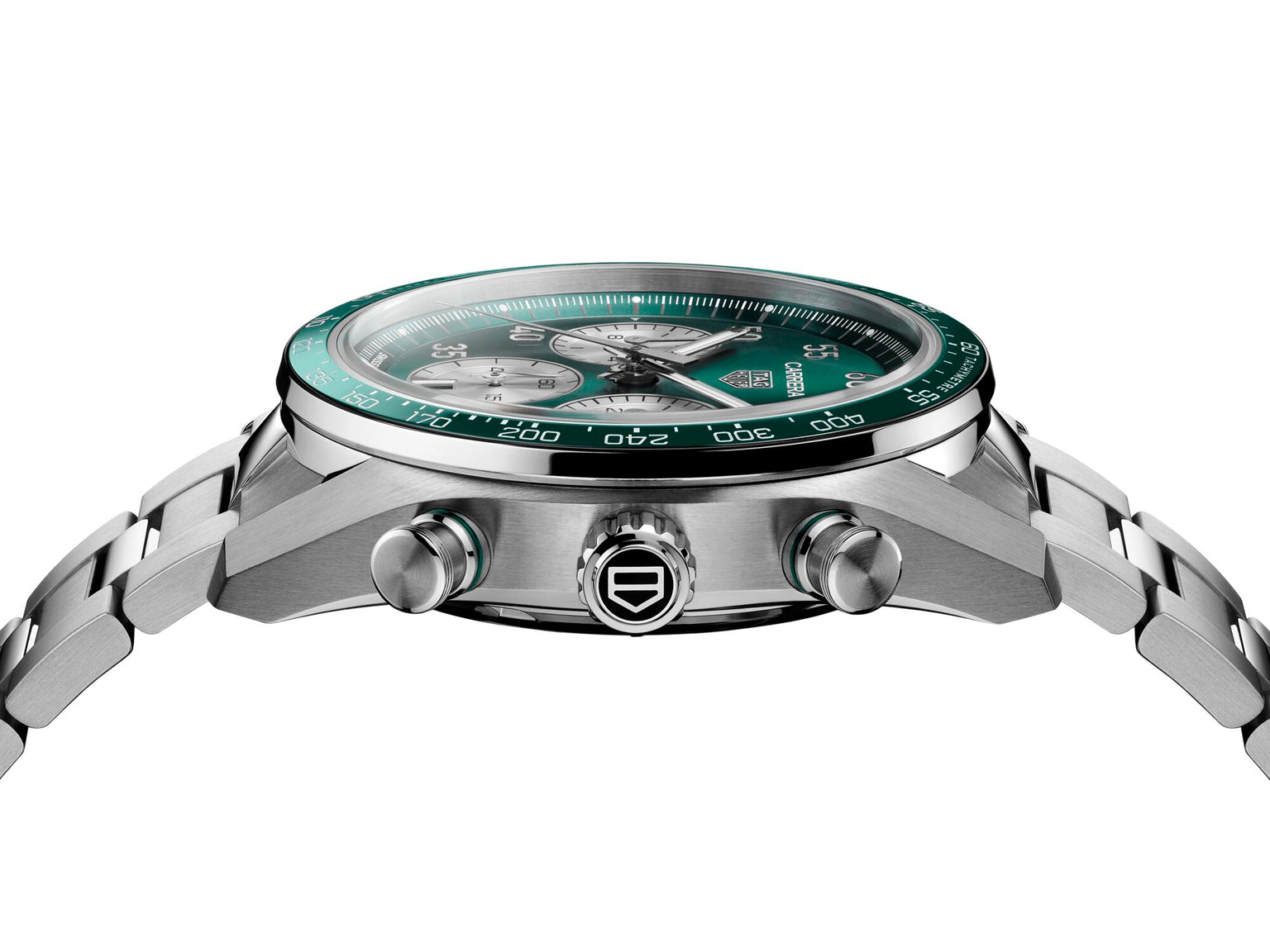 Carrera Chronograph Sport Sunray Brushed Green | 42mm, Stainless Steel, Men's Watch