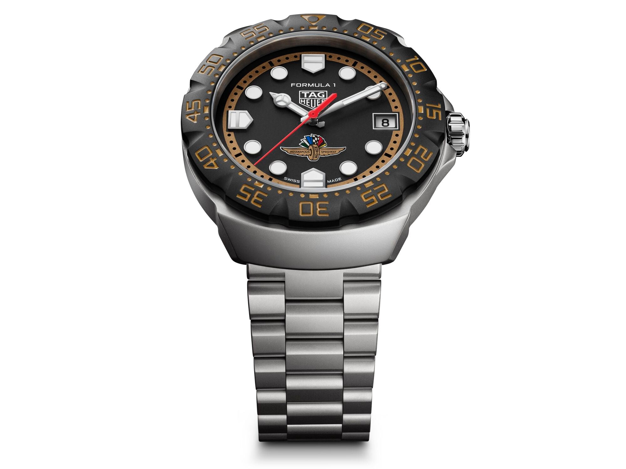 TAG Heuer Formula 1 Solargraph x Indy 500 38mm Steel Black