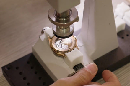 Watching being review by technician under magnification