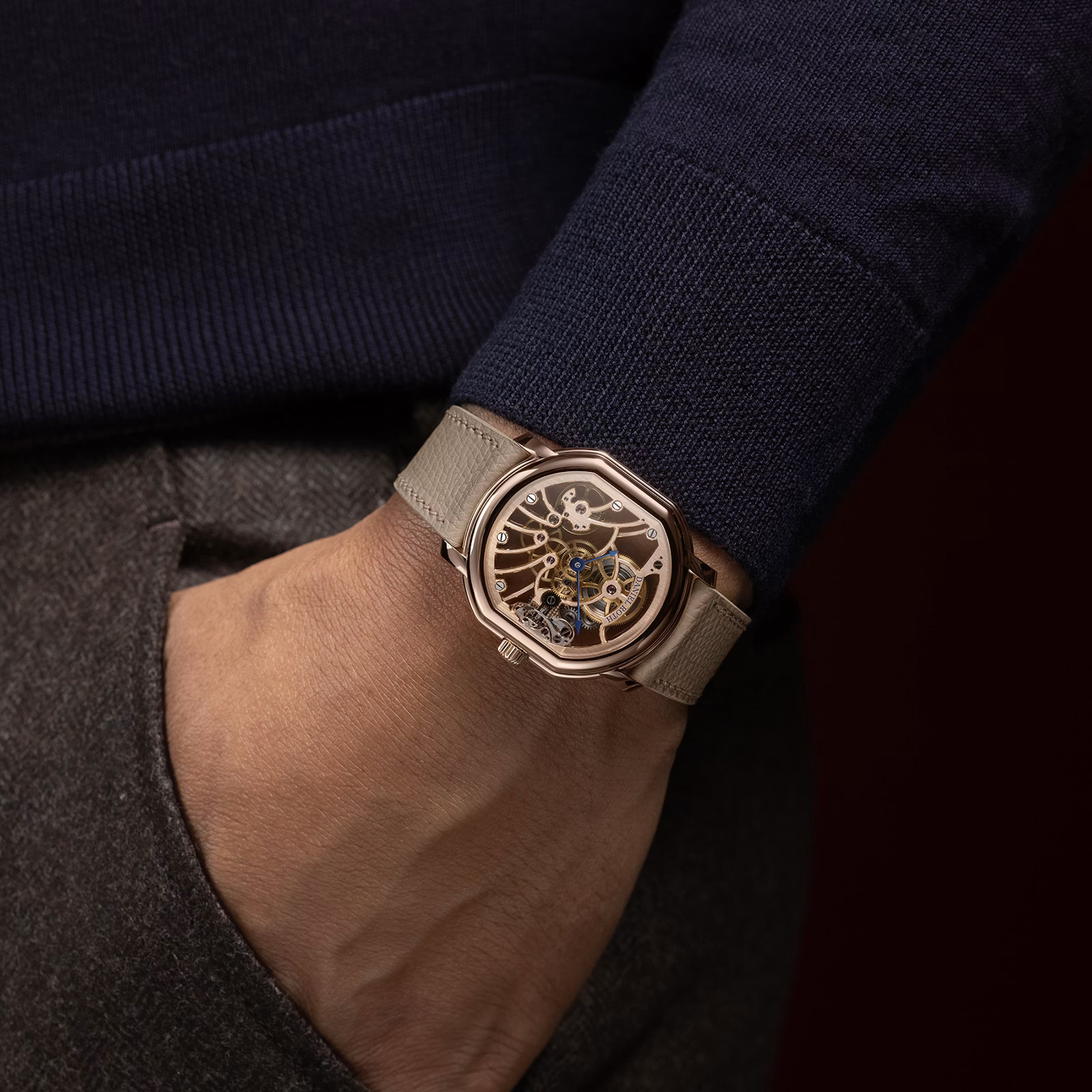 Extra Plat Rose Gold Skeleton | 38mm, Rose Gold, Men's Watch