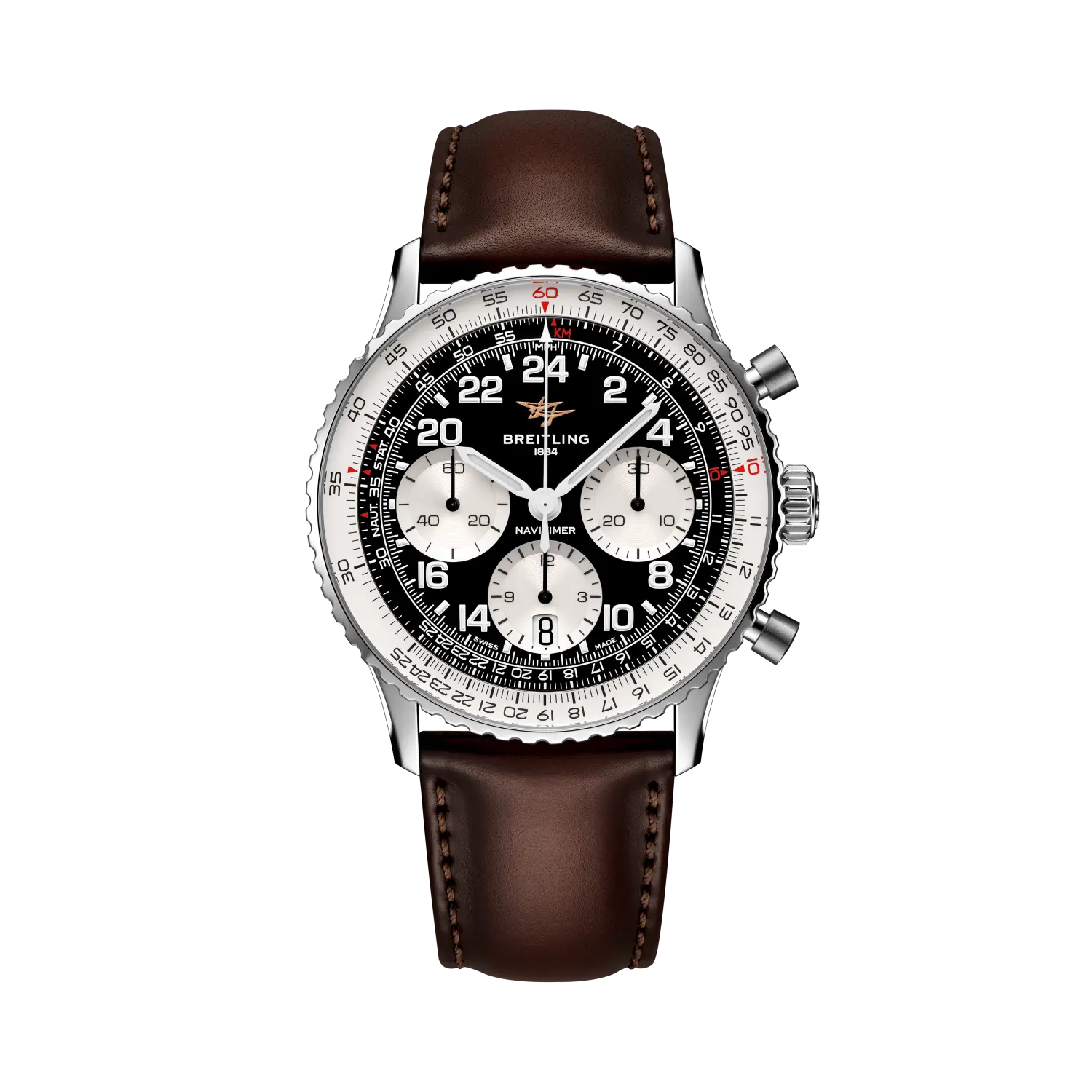Navitimer B02 Chronograph 41 Cosmonaute | 41mm, Brown Leather