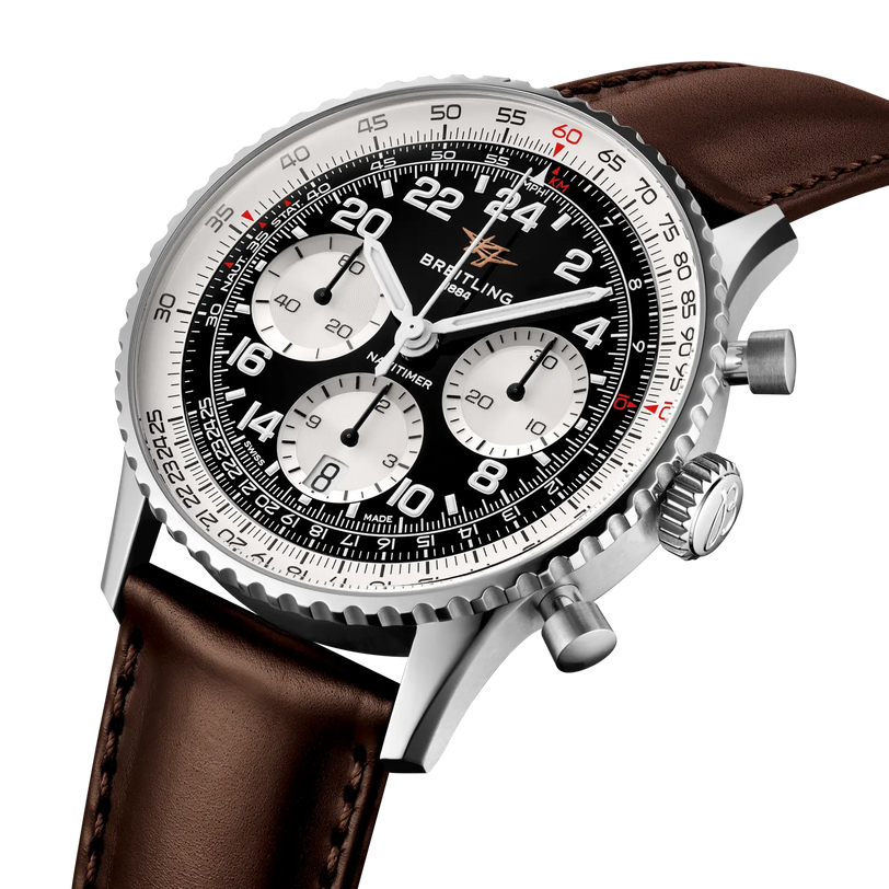 Navitimer B02 Chronograph 41 Cosmonaute | 41mm, Brown Leather