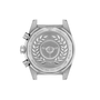 Silver watch case with Tissot branding and '516' logo on a white background