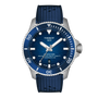 SeaStar 2000 | 44mm, Stainless Steel, Rubber Strap, Blue Dial