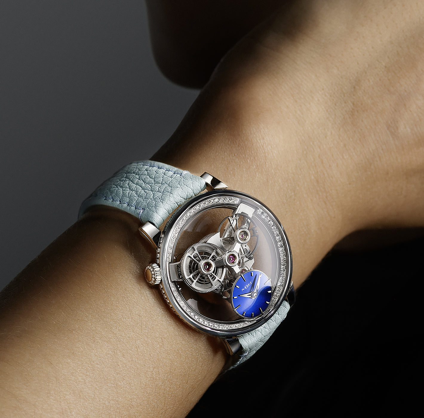 SP One Pave | 38mm, Blue Dial, Silver Case, Women's Watch