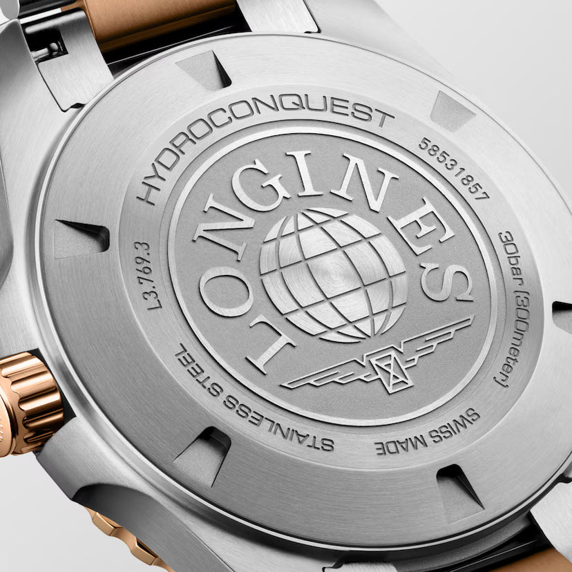 HydroConquest | 42mm, Stainless Steel and Red PVD, Blue Dial