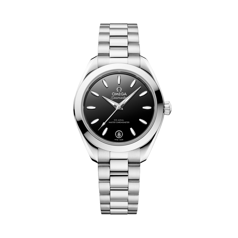 OMEGA Seamaster Aqua Terra 150M 30mm Steel on Steel Black Dial Watch 