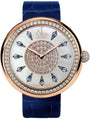 Brilliant Blue Sapphires | 38mm, Rose Gold, Leather Strap