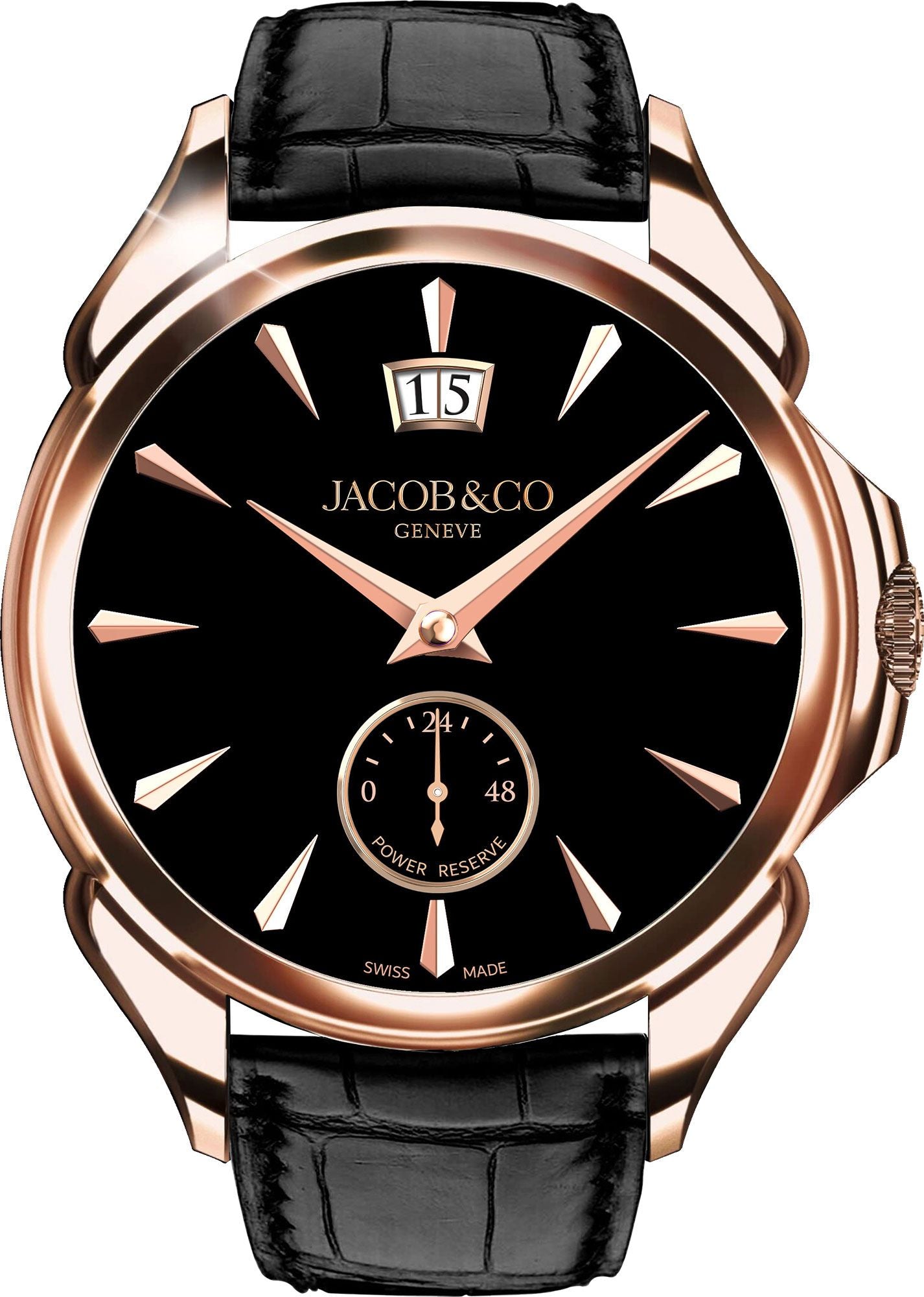 Palatial Classic | 42mm, Rose Gold Case, Leather Strap