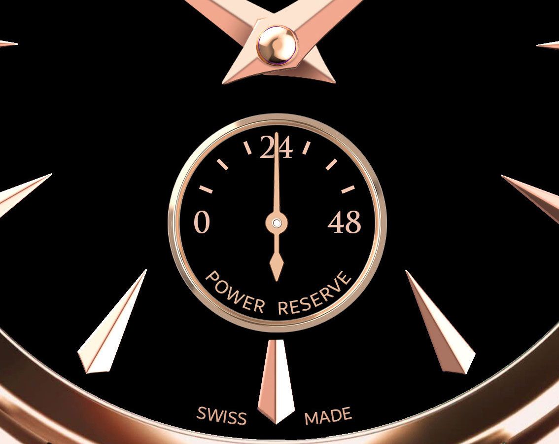 Palatial Classic | 42mm, Rose Gold Case, Leather Strap