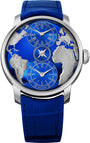 The World Is Yours Dual Time Zone | 43mm, Leather Strap, Steel Case
