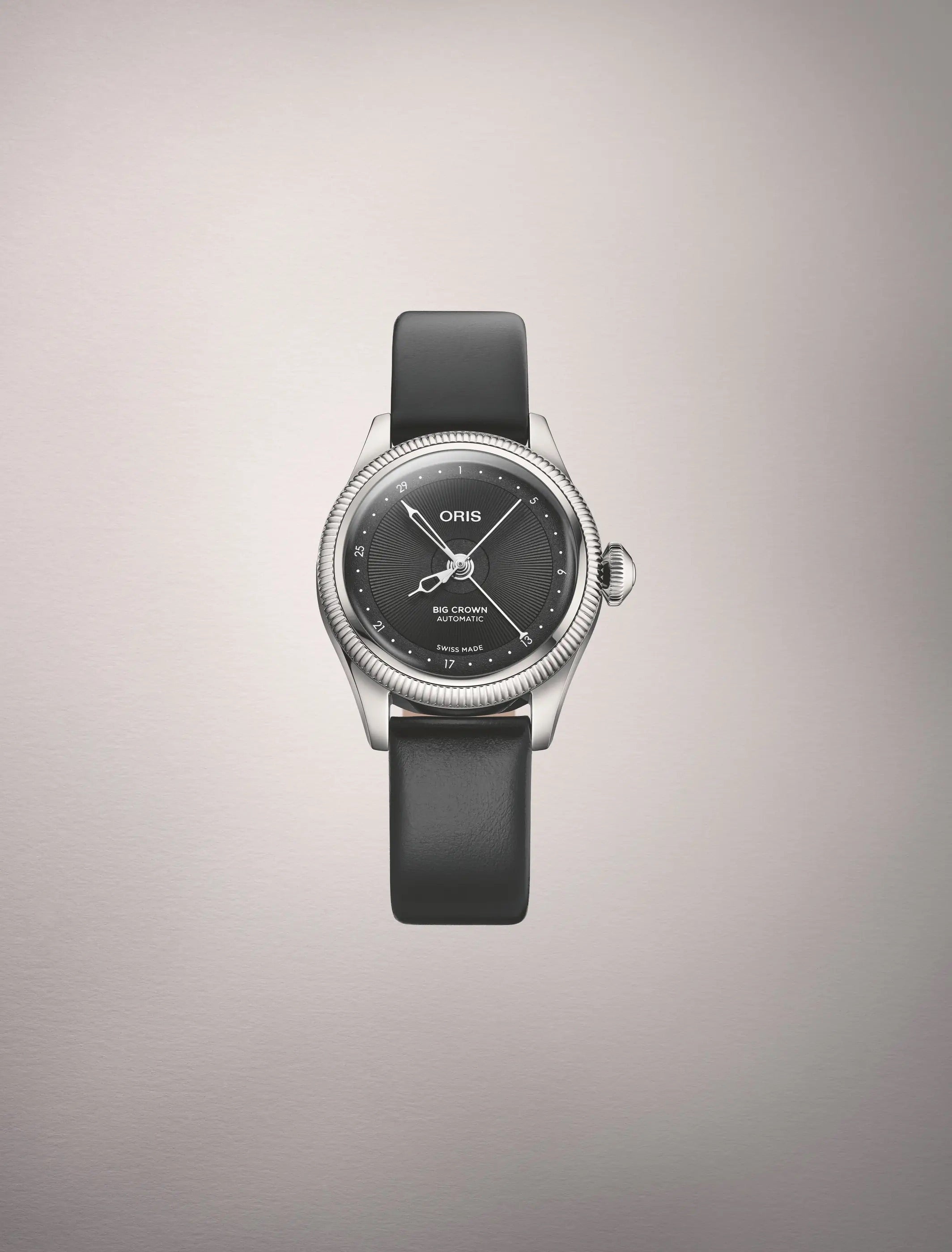 Big Crown Pointer Date | 29mm, Stainless Steel Case, Leather Strap