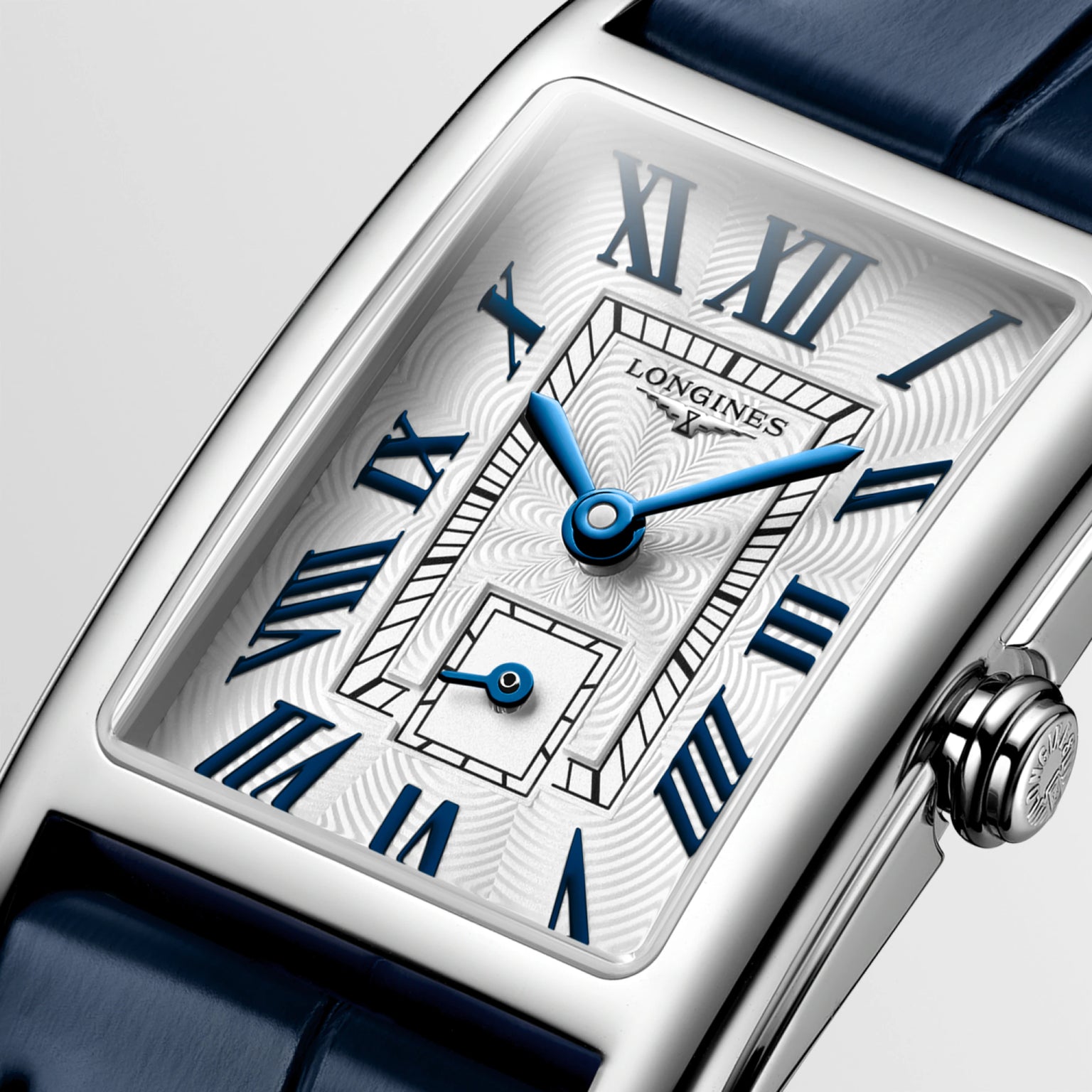 DolceVita | 32mm, Stainless Steel, Silver Gilt "flinqué" Dial, Blue Alligator Strap, Womens Watch