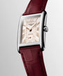 DolceVita | 37mm, Stainless Steel, Ivory Rose "flinqué" Dial, Maple Red Alligator Leather Strap, Womens Watch
