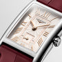 DolceVita | 37mm, Stainless Steel, Ivory Rose "flinqué" Dial, Maple Red Alligator Leather Strap, Womens Watch