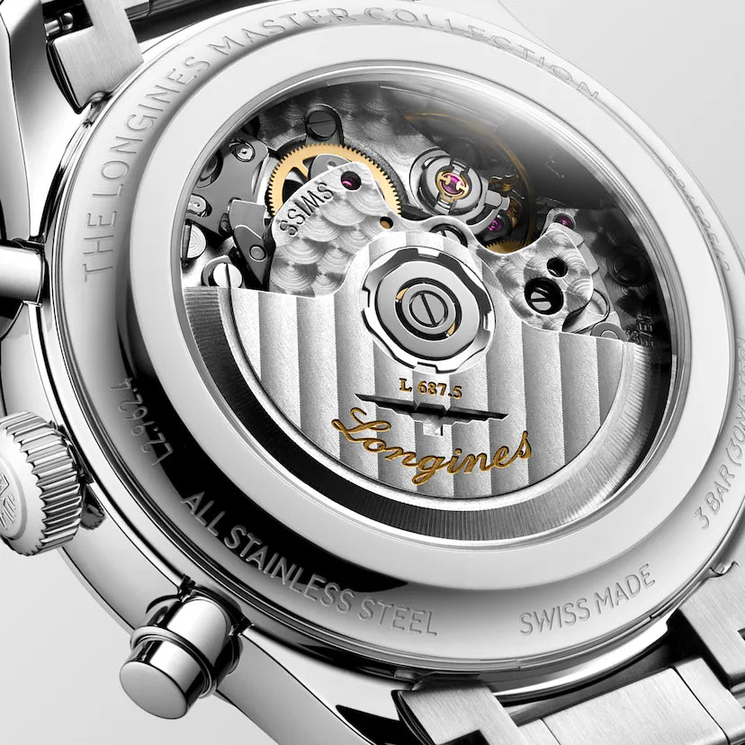 Master Chrono Moonphase | 41mm, Stainless Steel, Silver "Barelycorn" Dial