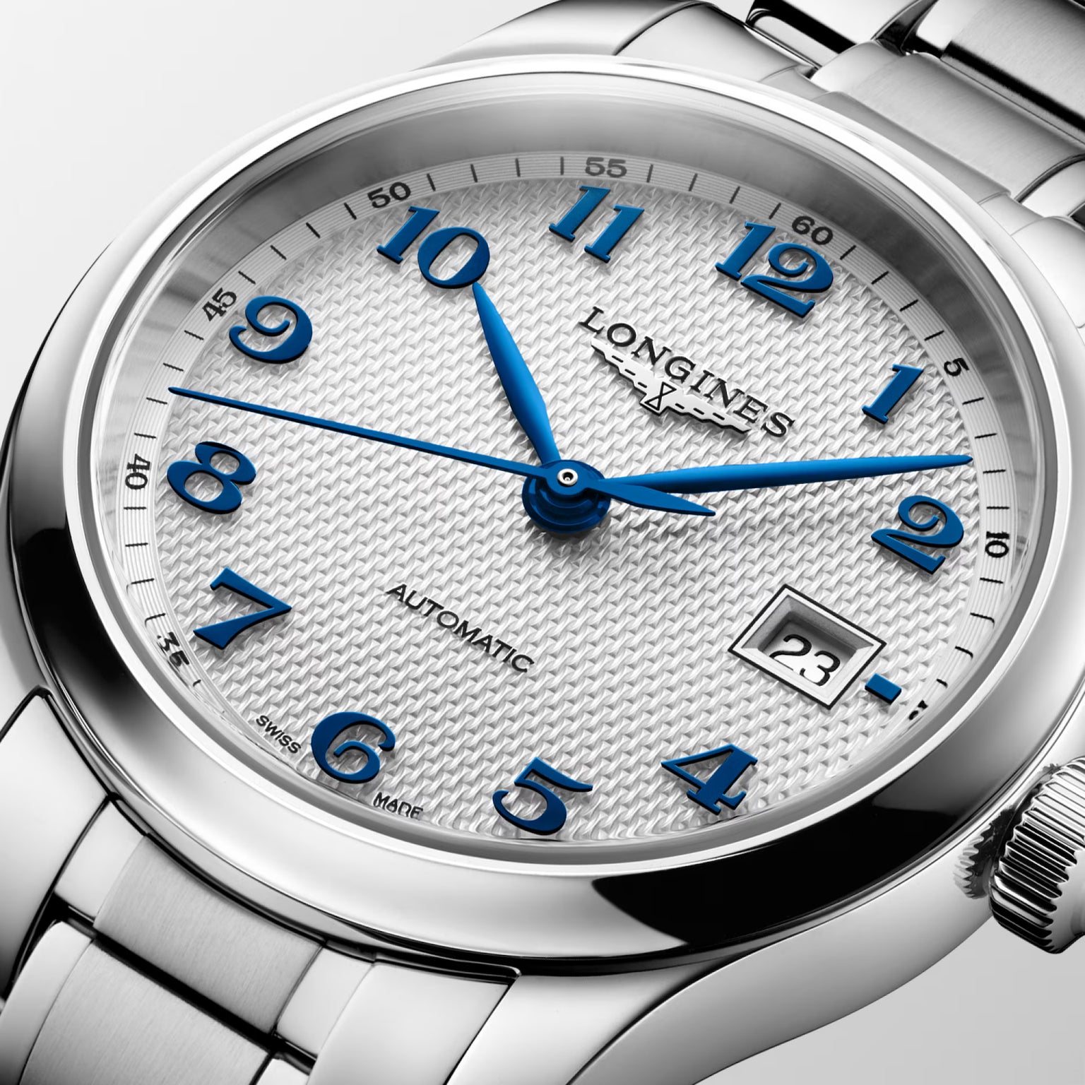Master | 30mm, Stainless Steel, Silver "barleycorn" Dial, Womens Watch