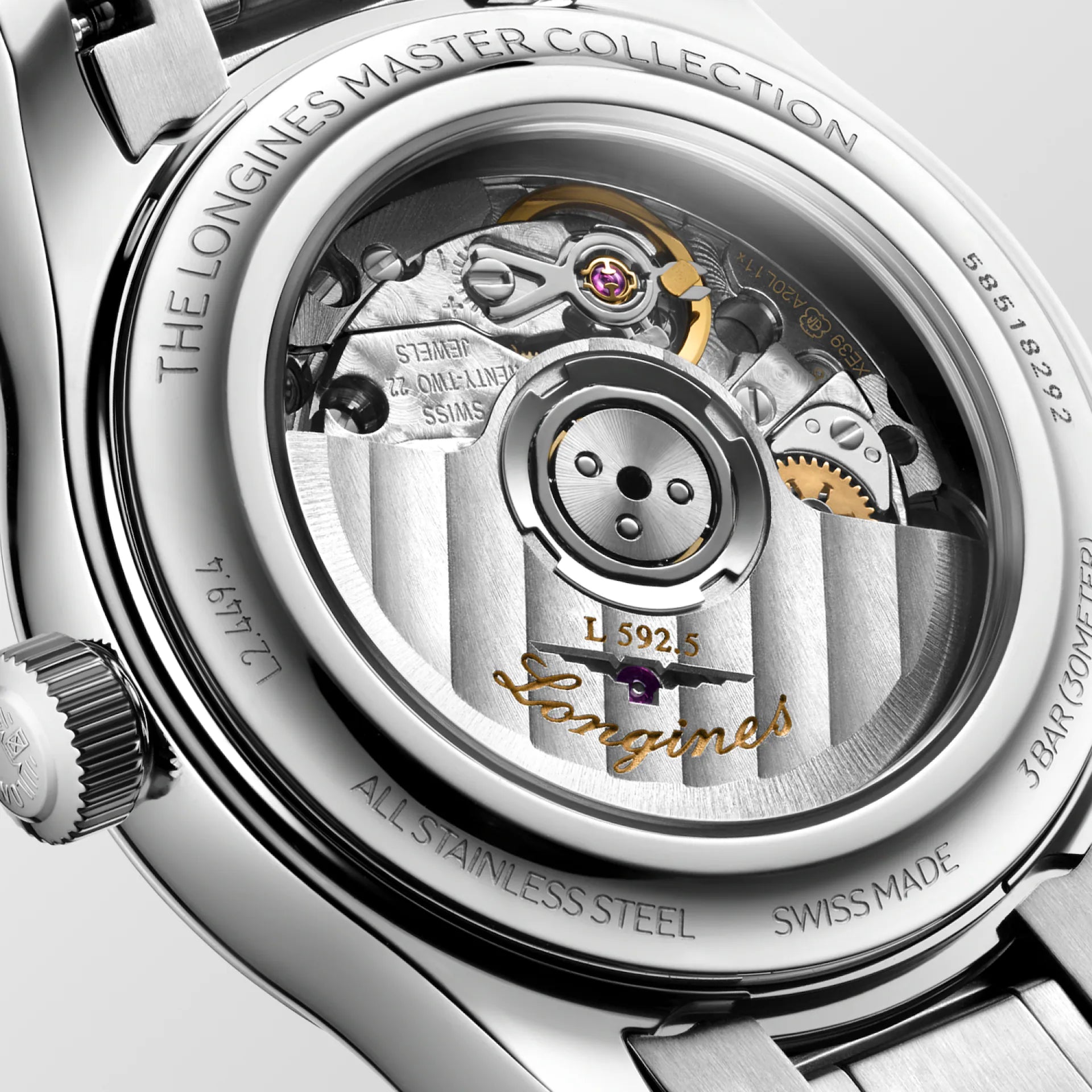 Master | 30mm, Stainless Steel, Silver "barleycorn" Dial, Womens Watch
