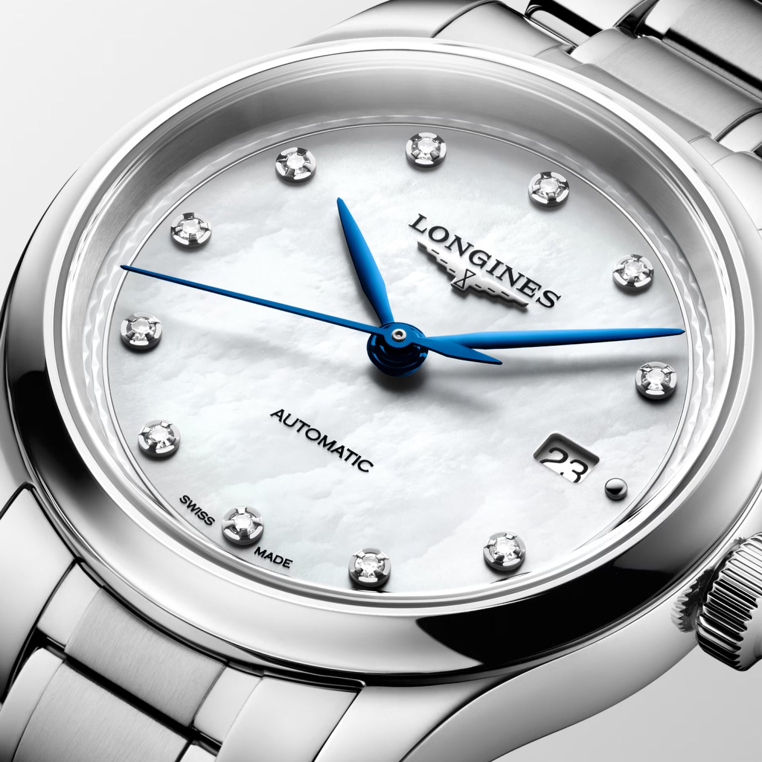 Master | 30mm, Stainless Steel, White mother-of-pearl Dial,  Womens Watch