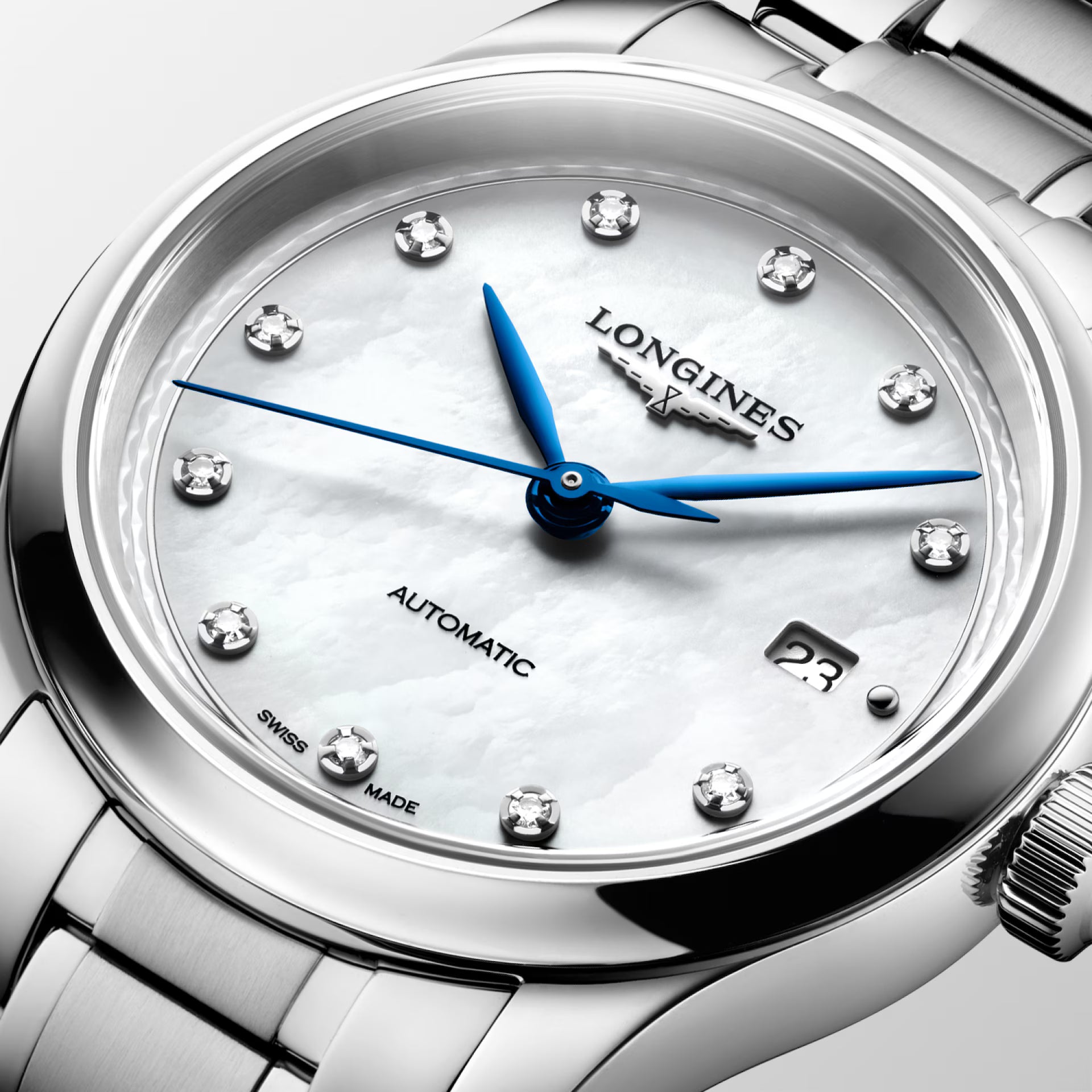 Master | 30mm, Stainless Steel, White mother-of-pearl Dial,  Womens Watch