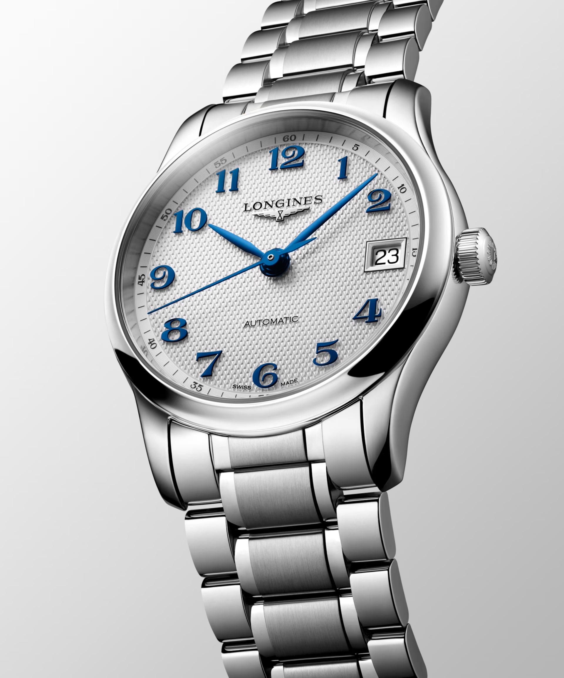 Master | 34mm, Stainless Steel, Silver "barleycorn" Dial, Womens Watch