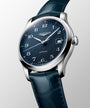 Master | 39mm, Stainless Steel, Blue "barleycorn" Dial, Blue Alligator Leather, Mens Watch