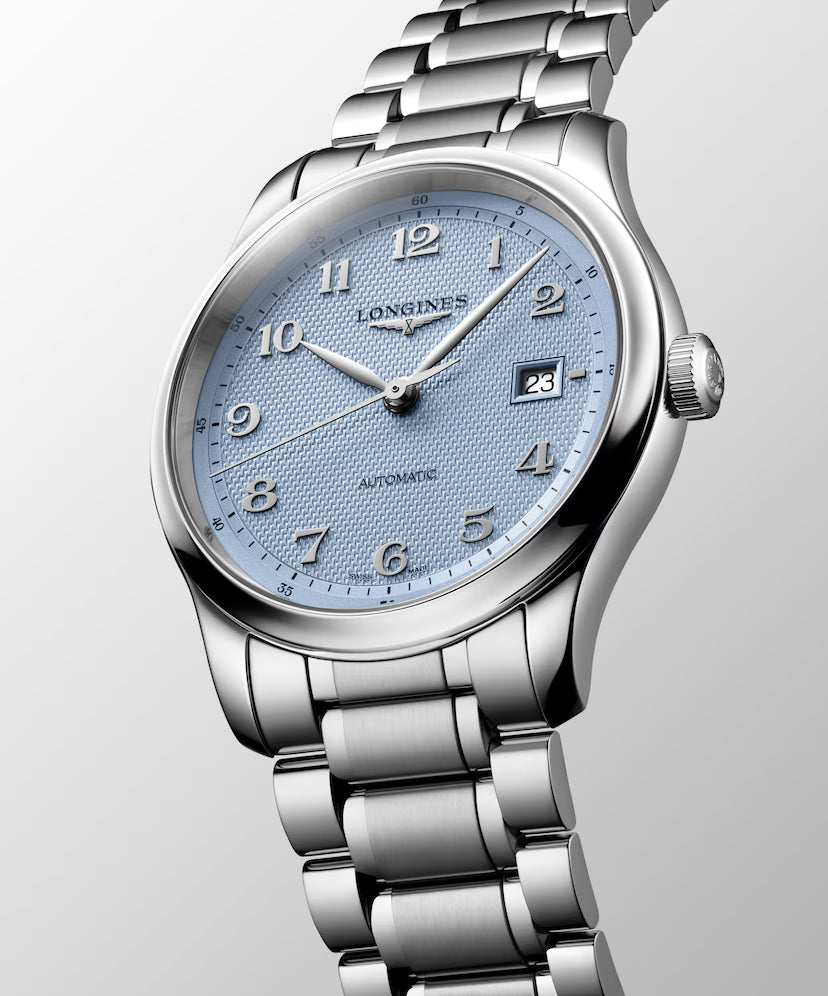 Master | 41mm, Stainless Steel, Light Blue "Barleycorn" Dial
