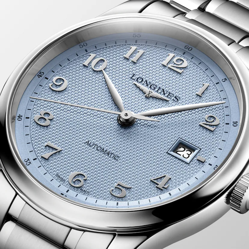 Master | 41mm, Stainless Steel, Light Blue "Barleycorn" Dial